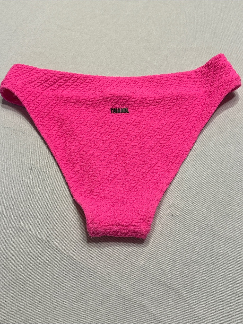 triangl swimwear Vibrant Hot Pink Textured Bikini Bottom Piece